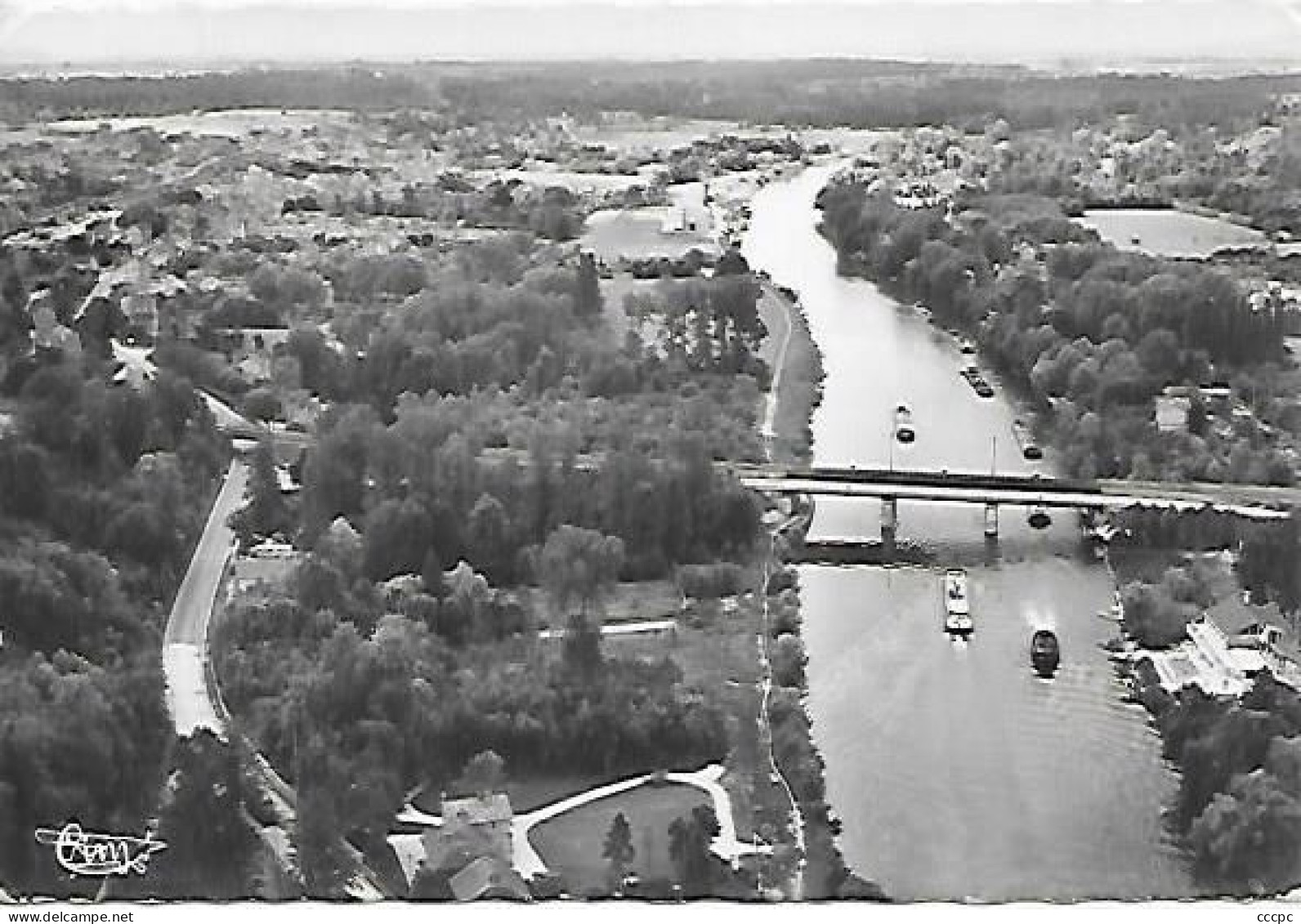 CPSM Mériel L'Oise Vue D'avion - Meriel