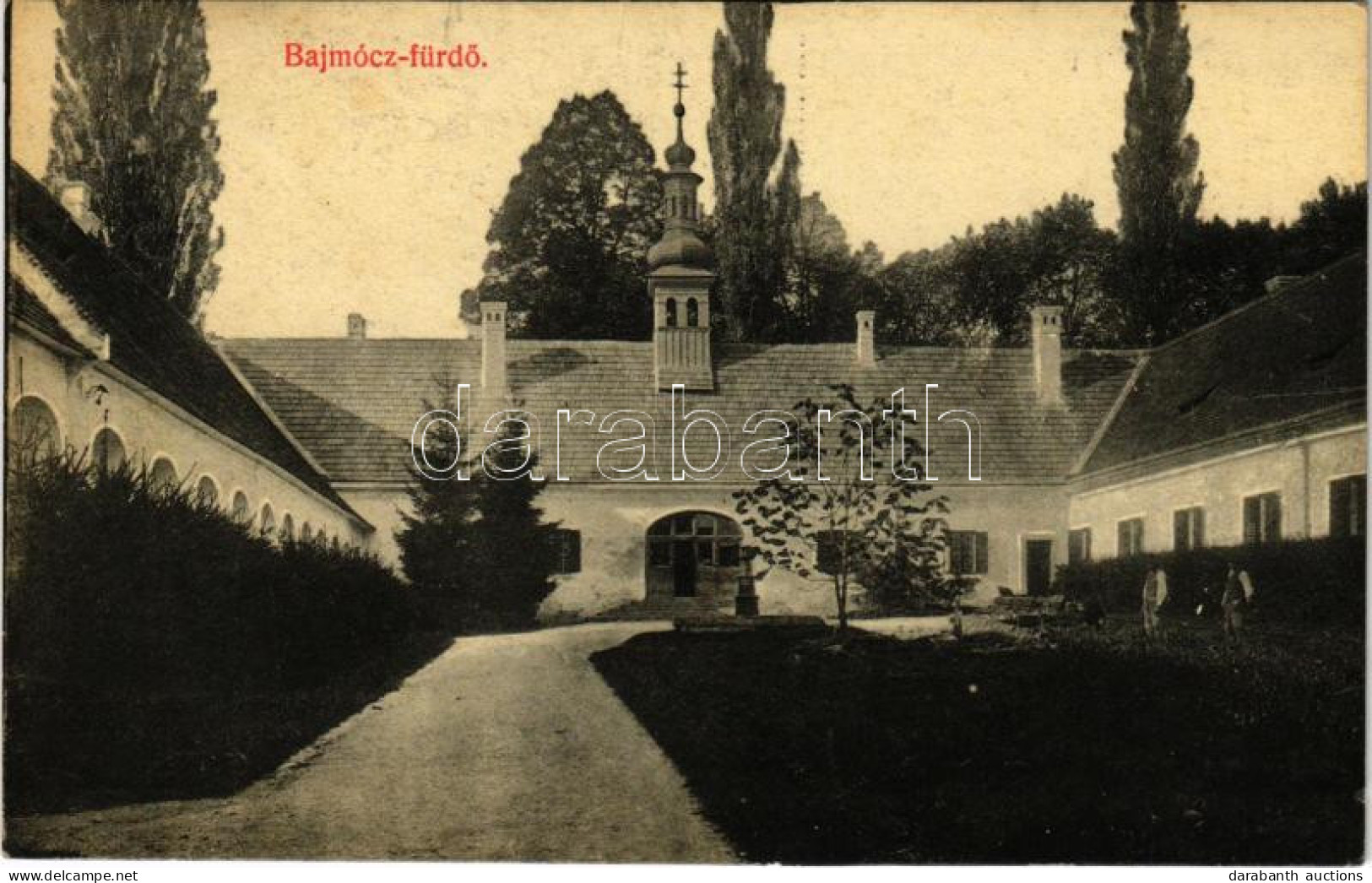 T2/T3 1916 Bajmócfürdő, Bojnické Kúpele; Fürdő Udvara. Gubits B. Kiadása Privigye 1736. / Courtyard Of The Spa (kis Szak - Ohne Zuordnung