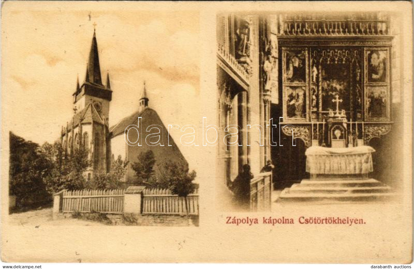 ** T2/T3 Csütörtökhely, Csötörtökhely, Donnersmarkt, Spissky Stvrtok; Zápolya Kápolna Belső. Divald Károly Fia / Chapel  - Ohne Zuordnung