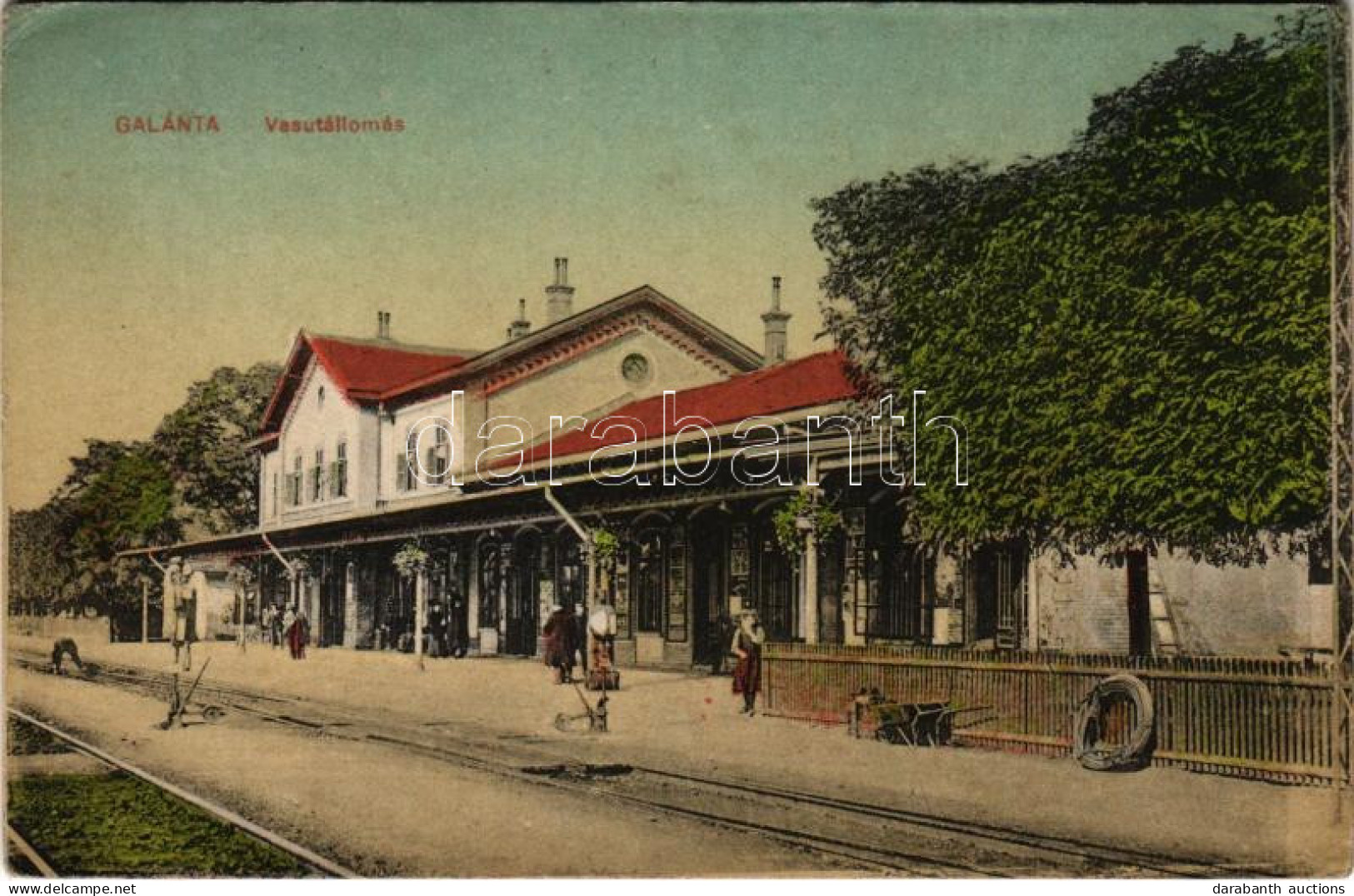 * T2/T3 Galánta, Vasútállomás. Vasúti Levelezőlapárusítás 321. / Railway Station (EK) - Unclassified