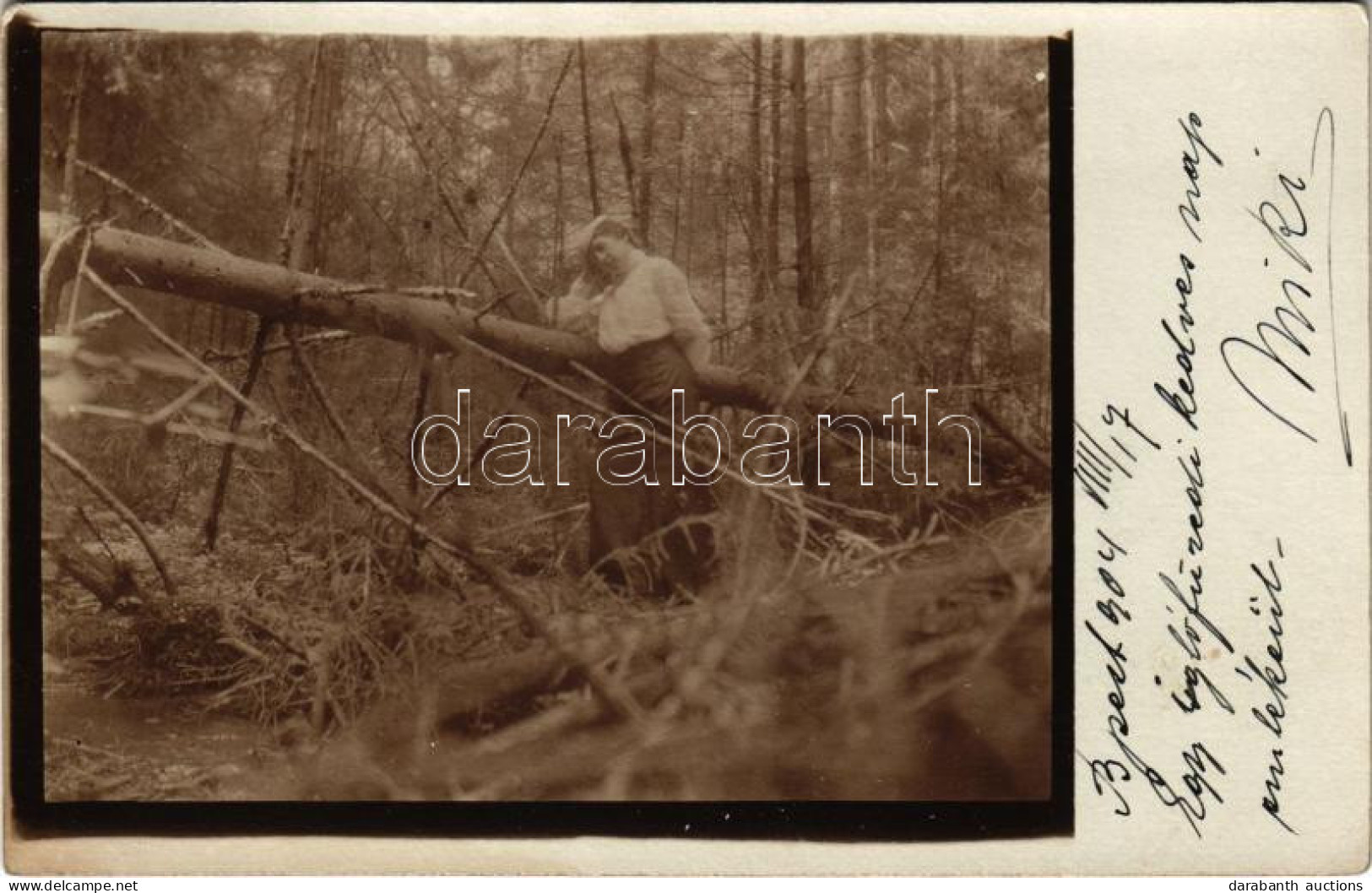 T2/T3 1904 Iglófüred, Spisská Nová Ves Kupele, Novovesské Kúpele; Kiránduló Hölgy / Hiking Lady. Photo (fl) - Sin Clasificación