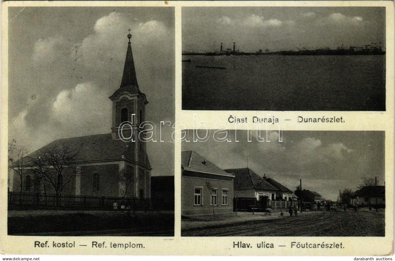 T2/T3 1941 Izsa, Iza (Komárom, Komárno); Ref. Kostol, Ciast Dunaja, Hlav. Ulica / Református Templom, Duna Részlet, Fő U - Ohne Zuordnung