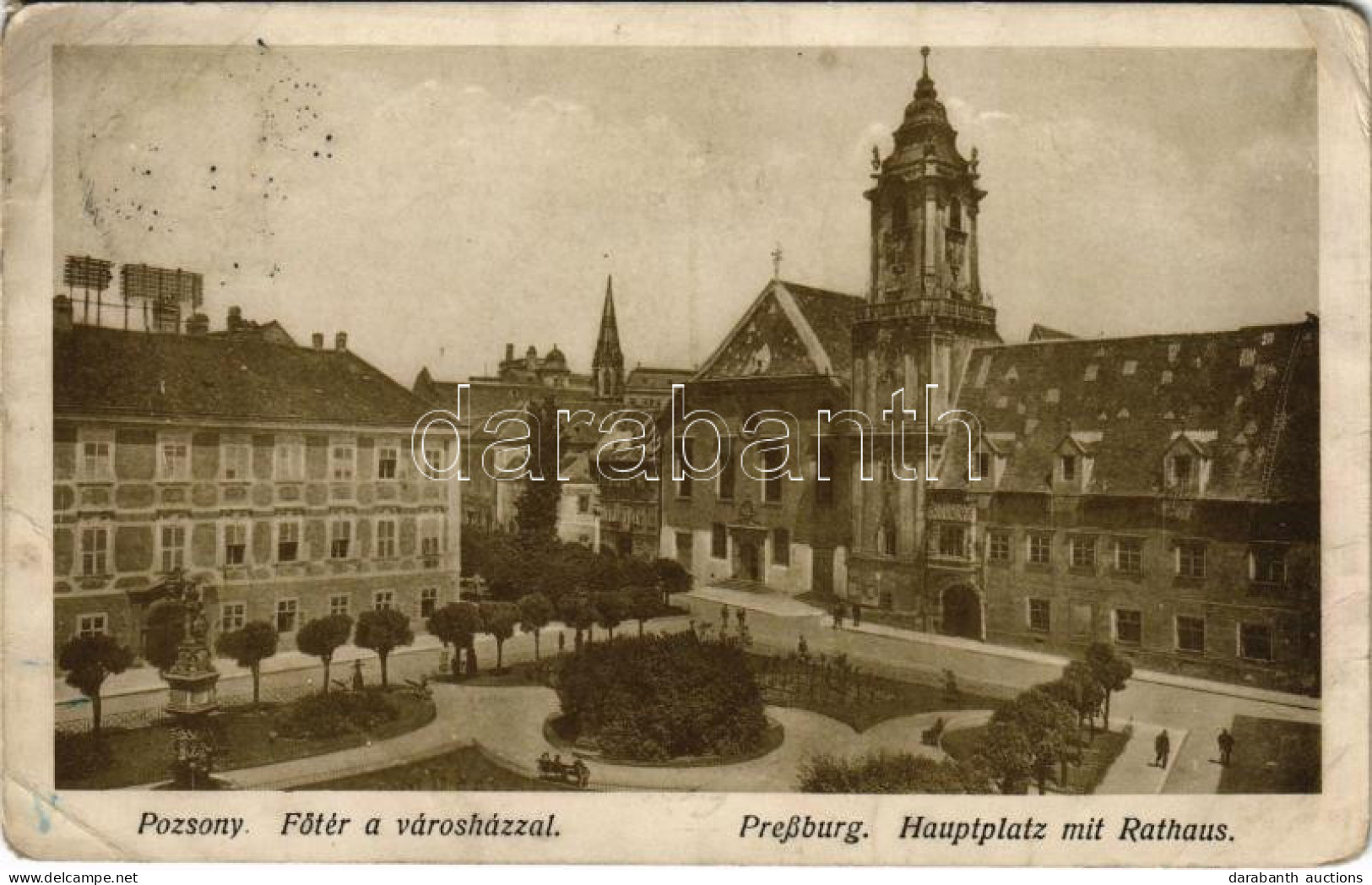 T3 1918 Pozsony, Pressburg, Bratislava; Fő Tér A Városházzal / Hauptplatz Mit Rathaus / Main Square, Town Hall (EK) - Non Classés