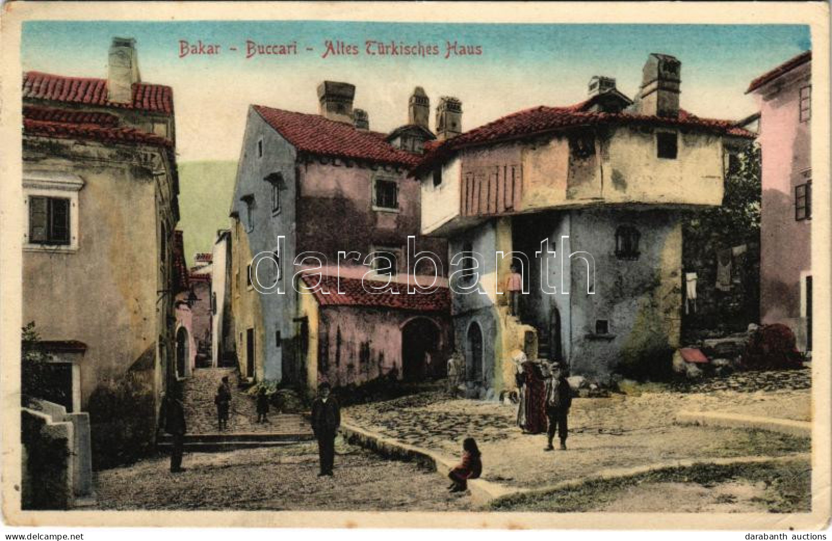 T2/T3 1915 Bakar, Szádrév, Bukar, Buccari; Altes Türkisches Haus / Régi Török Házak / Old Turkish Houses (EK) - Ohne Zuordnung