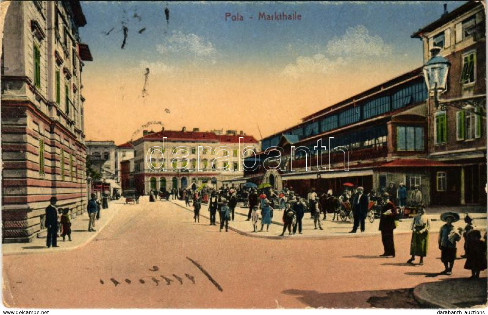 T2/T3 1918 Pola, Pula; Markthalle / Market Hall (EK) - Ohne Zuordnung