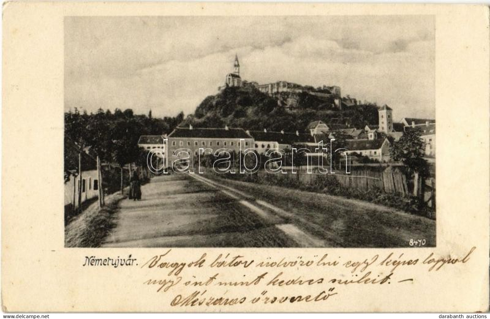 T2 1909 Németújvár, Güssing; út, Vár. Kiadótulajdonos J. Salvachrist / Strasse, Schloss / Street, Castle - Zonder Classificatie