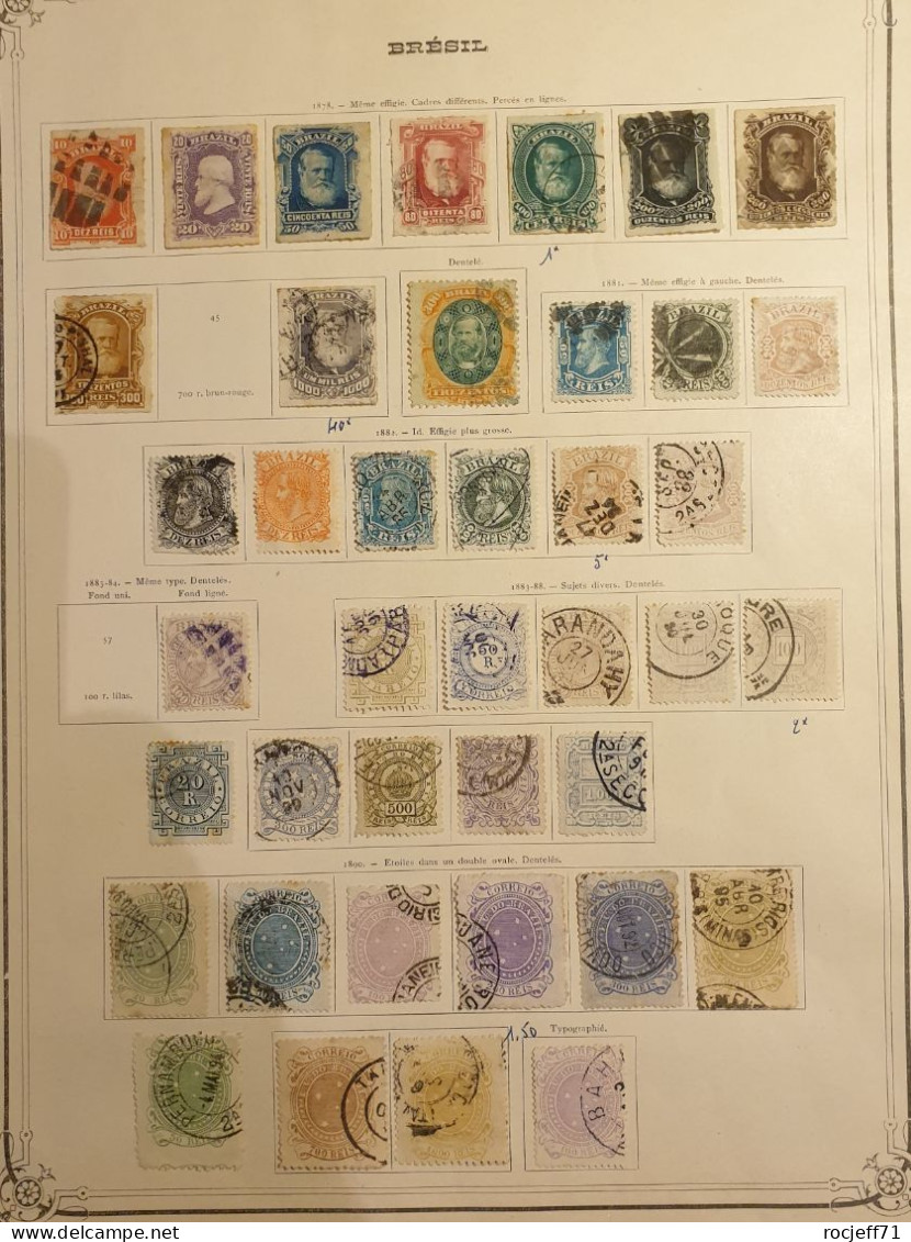 11 - 23 // Bresil - Belle collection de 1843 à 1899 - Cote : 2500 euros //   15 scans