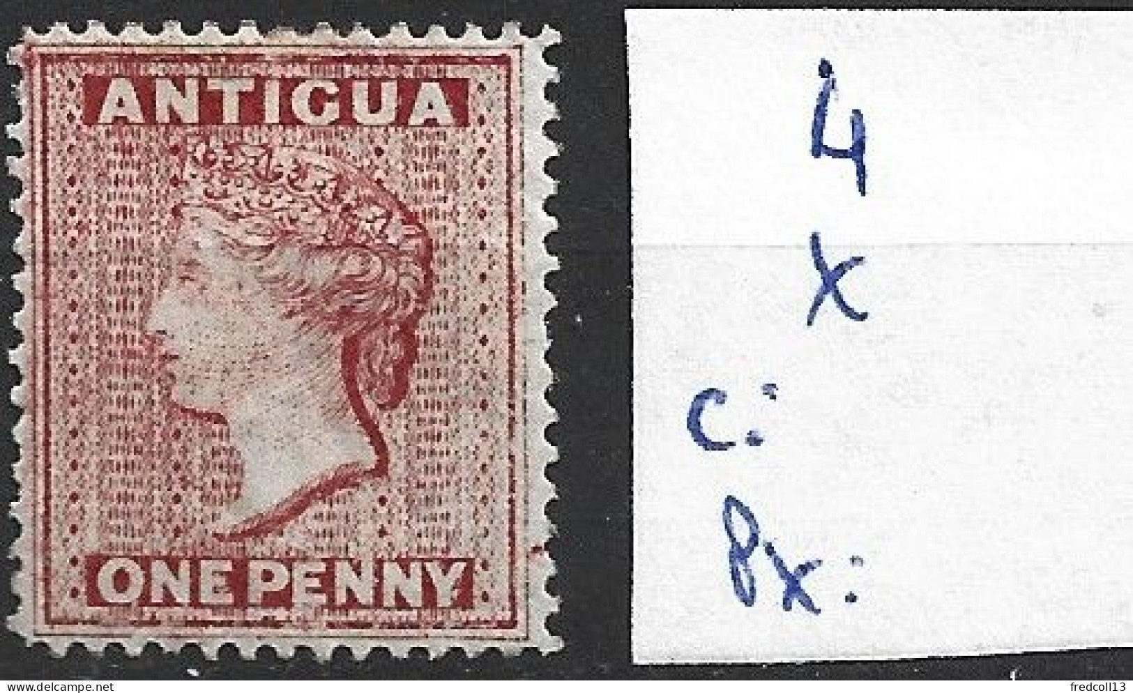 ANTIGUA 4 * Côte 175 € - 1858-1960 Colonie Britannique