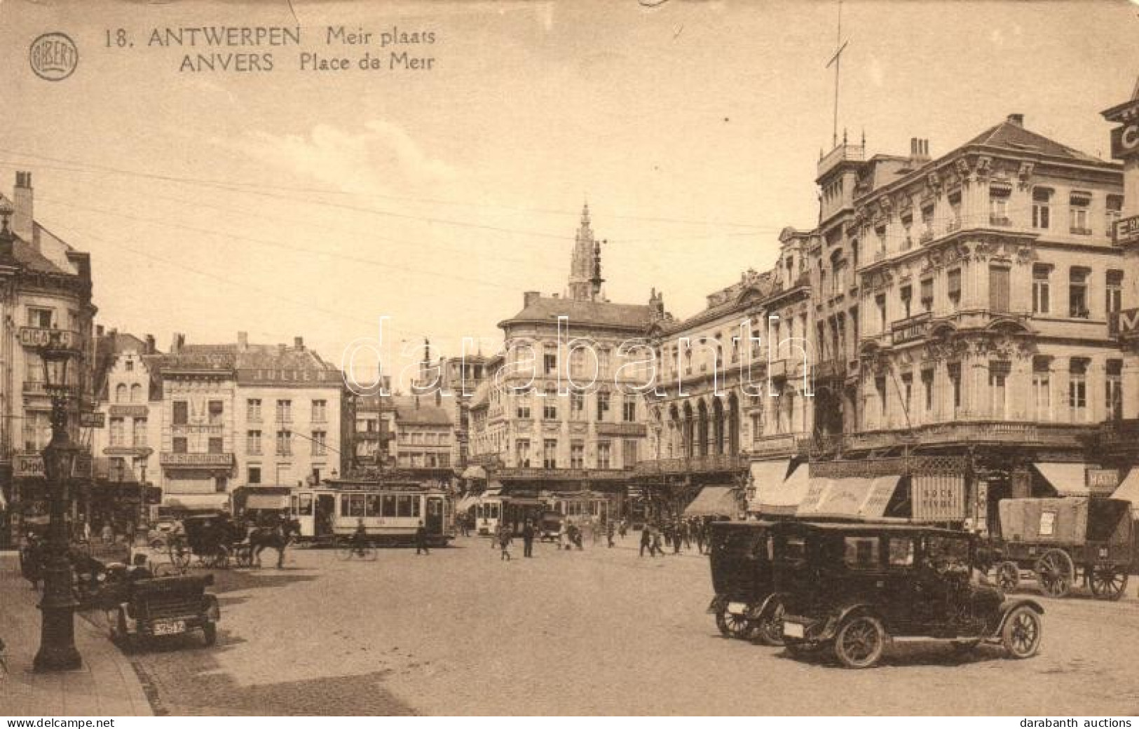 ** T2 Antwerpen, Antwerp; Place De Meir, Automobile - Ohne Zuordnung