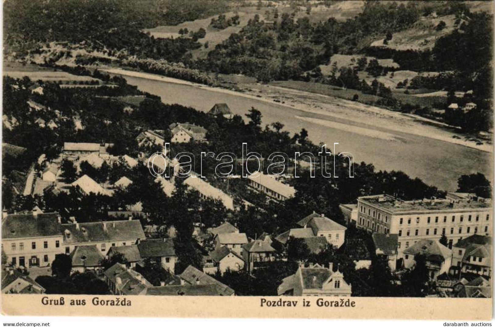 ** T2/T3 Gorazde, Gorazda; General View, River Drina - Zonder Classificatie