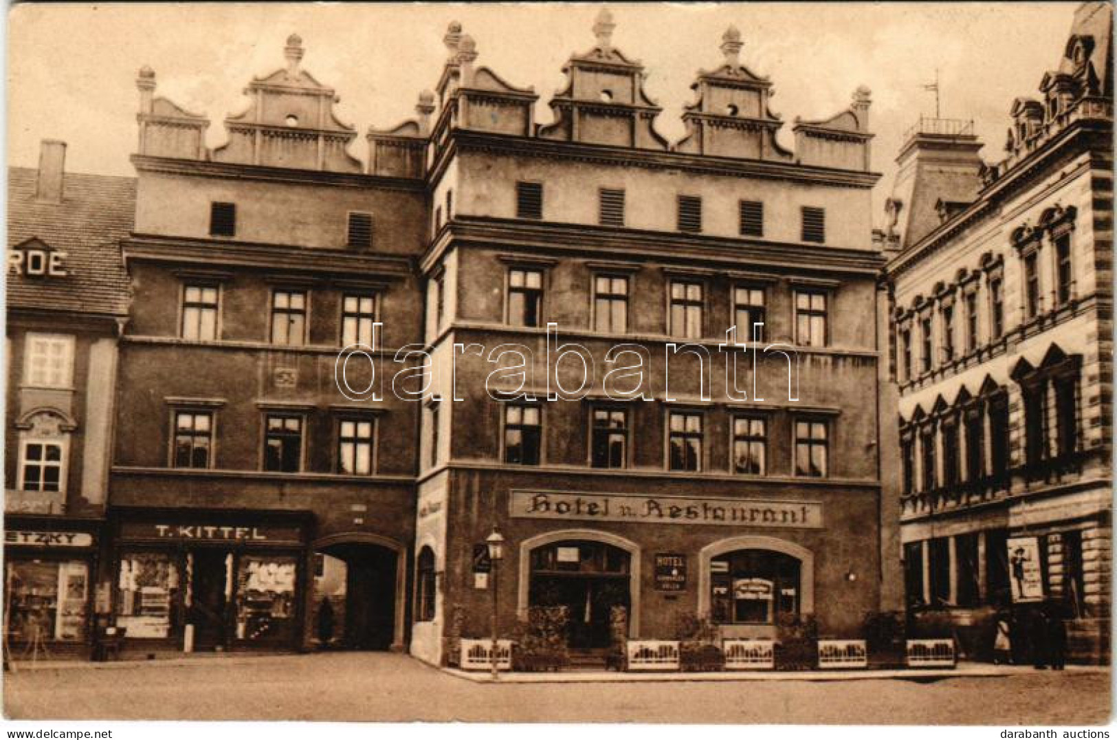 * T2/T3 Litomerice, Leitmeritz A.d. Elbe; Hotel Und Restaurant "Schwarzer Adler", Shop Of T. Kittel - Zonder Classificatie