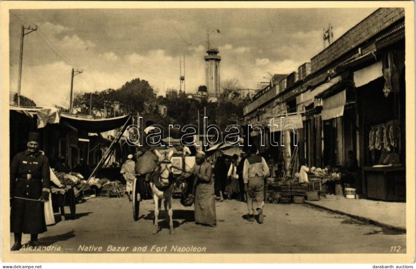 ** T1 Alexandria, Native Bazar And Fort Napoleon / Market And Shops, Fortress - Non Classés