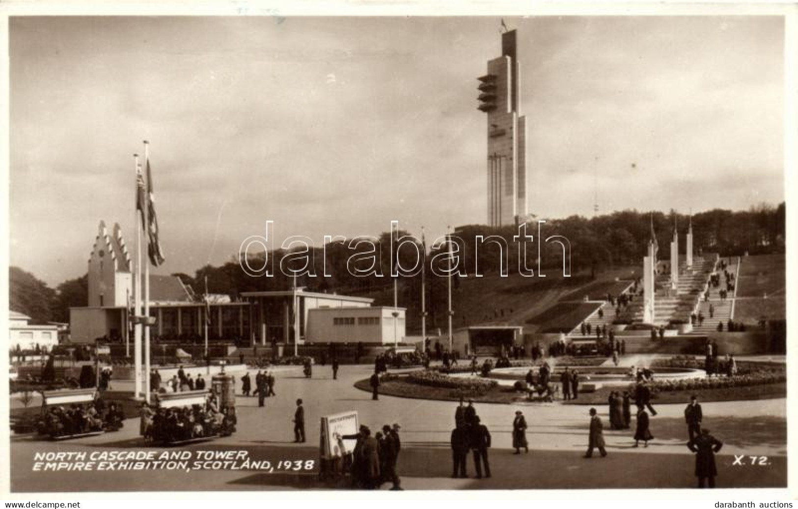 ** T1 1938 Glasgow, Scotland Empire Exhibition, North Cascade And Tower - Unclassified