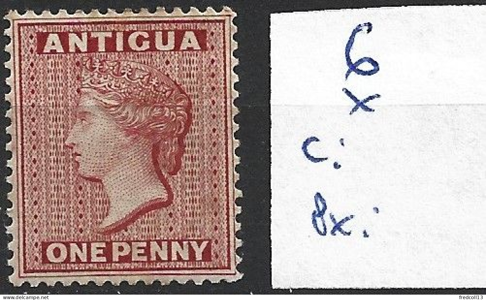 ANTIGUA 6 * Côte 175 € - 1858-1960 Colonia Británica