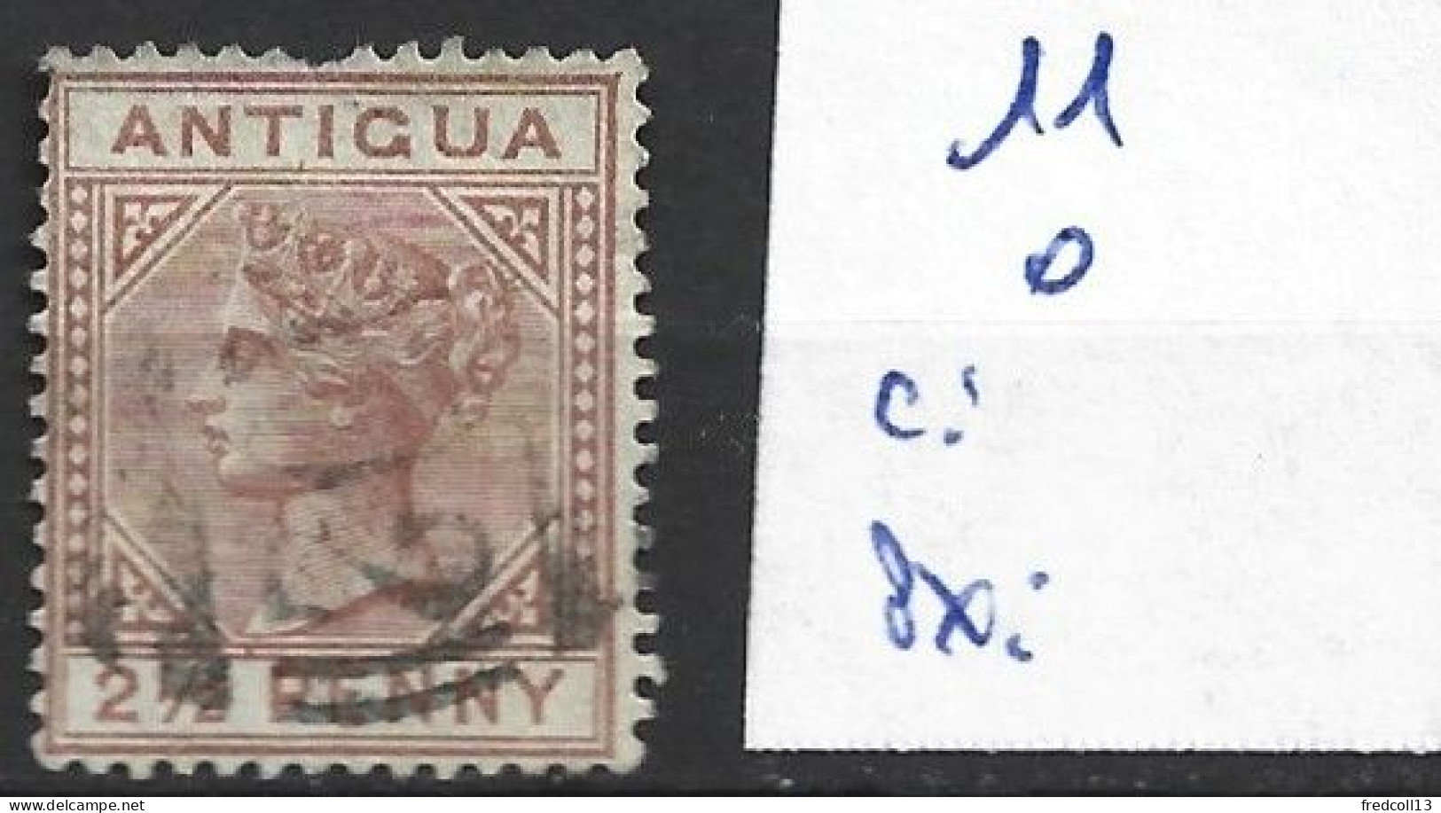 ANTIGUA 11 Oblitéré Côte 75 € - 1858-1960 Colonia Británica