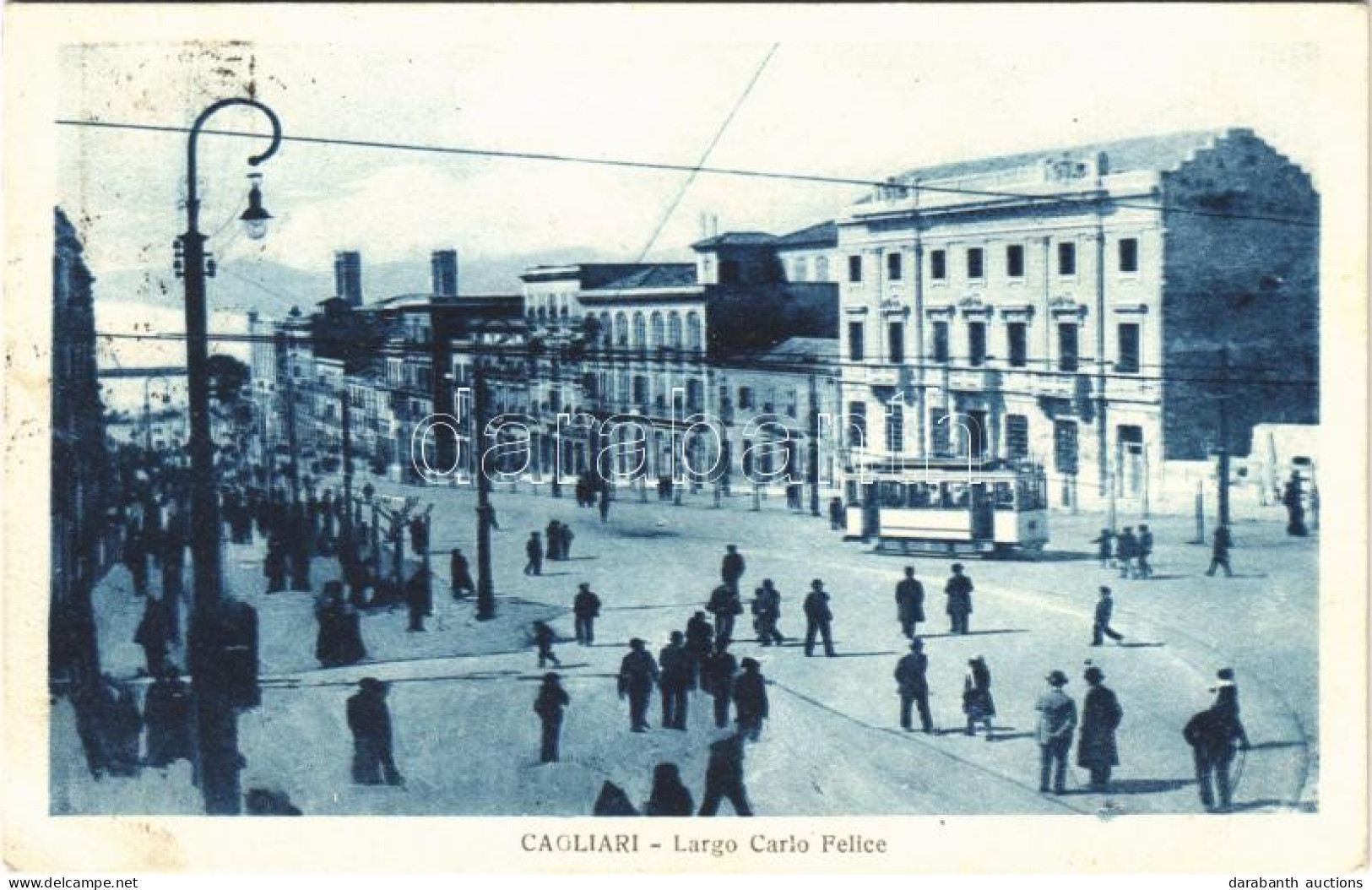 T2/T3 1929 Cagliari, Largo Carlo Felice / Street View, Tram (fl) - Unclassified