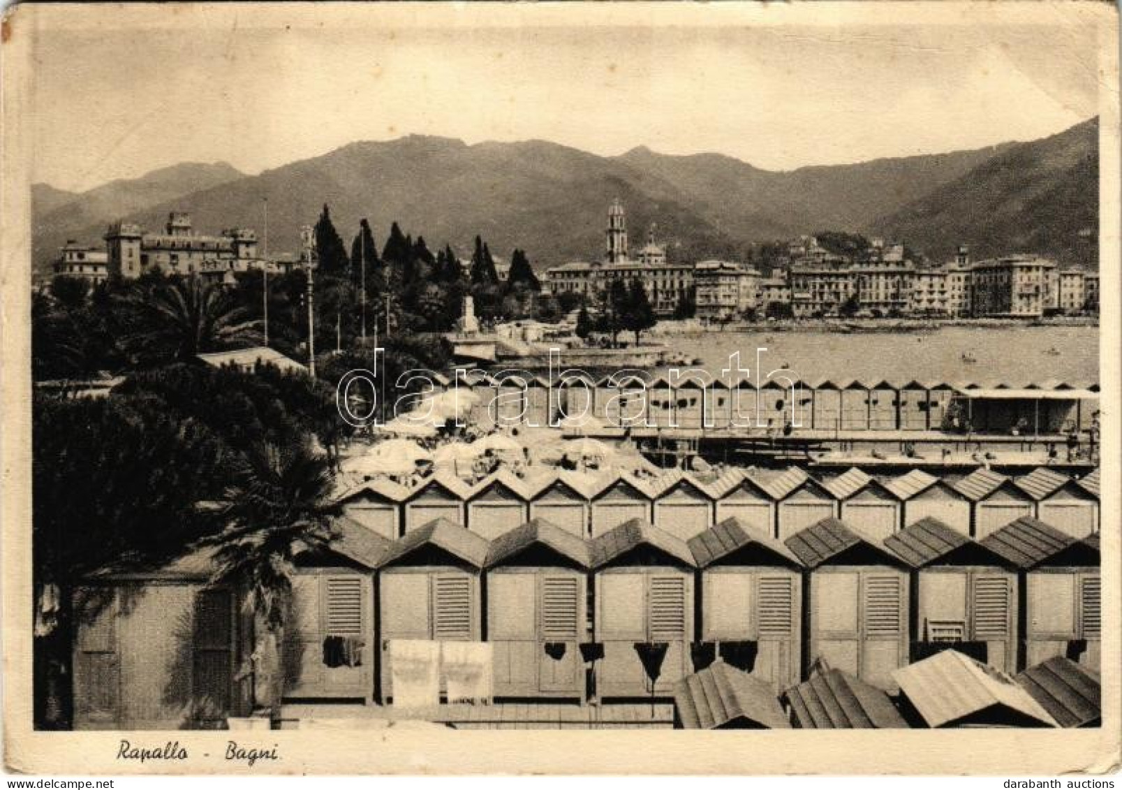 T2/T3 1939 Rapallo, Bagni / Beach, Cabins, Bathers (EK) - Sin Clasificación