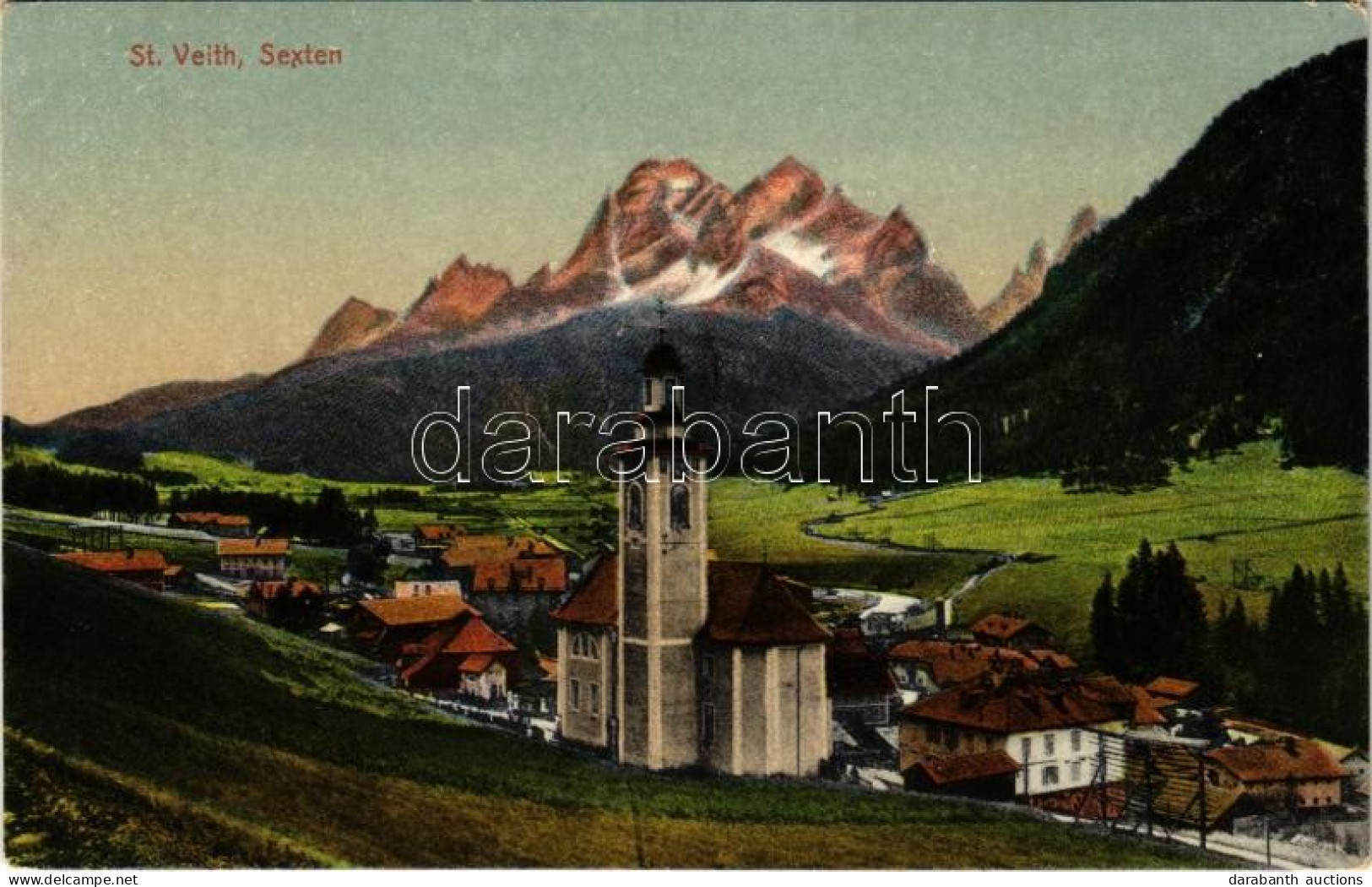 ** T2 Sesto, St. Veit, Sexten (Südtirol); General View, Church. B. Lehrburger - Non Classés