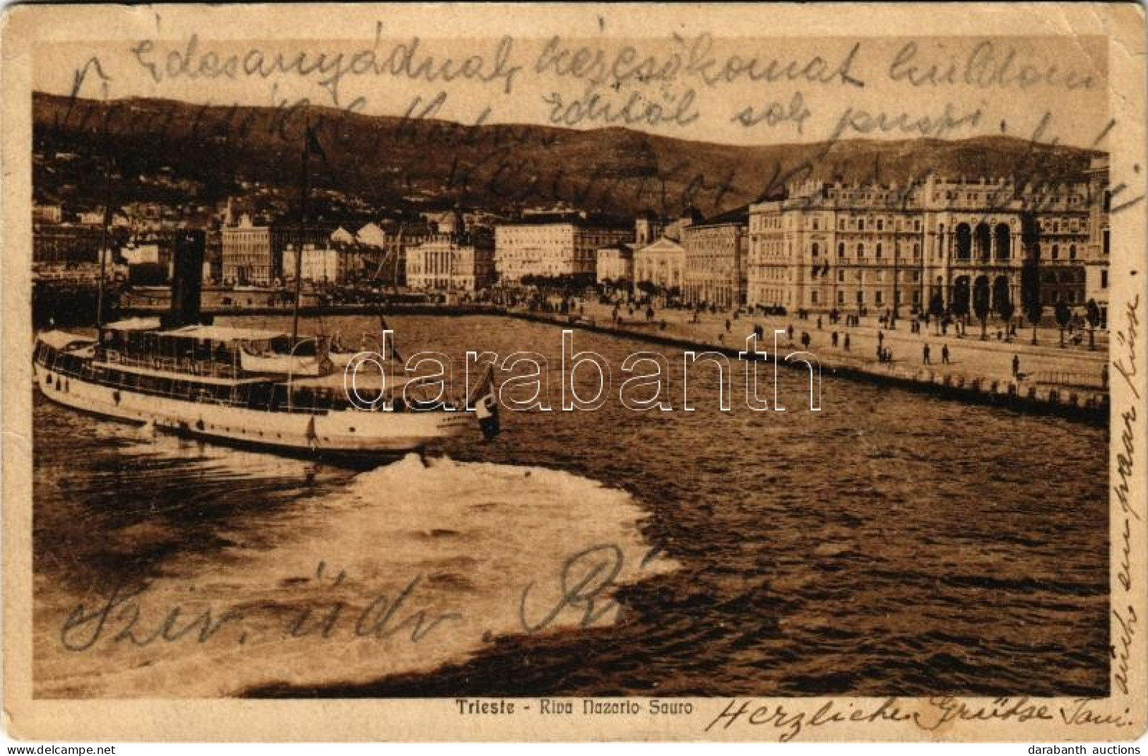 T2/T3 1926 Trieste, Trieszt, Trst; Riva Nazario Sauro / Steamship, Port (EB) - Sin Clasificación