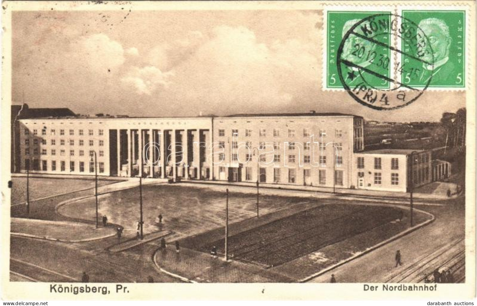 T2/T3 1930 Kaliningrad, Königsberg; Der Nordbahnhof / Railway Station. TCV Card (crease) - Unclassified