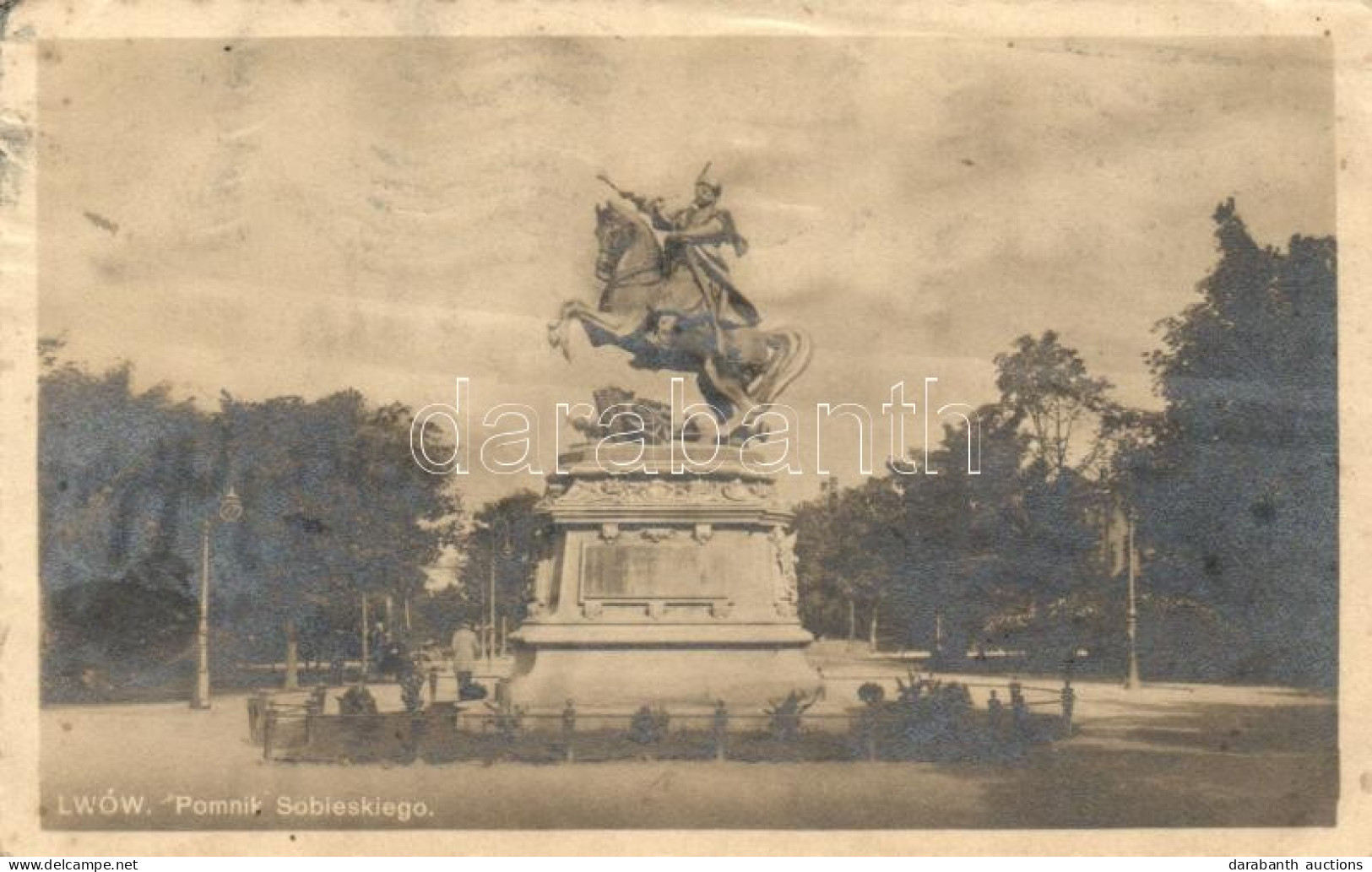 * T3 Lviv, Lwów, Lemberg; Pomnik Sobieskiego / Statue (Rb) - Ohne Zuordnung