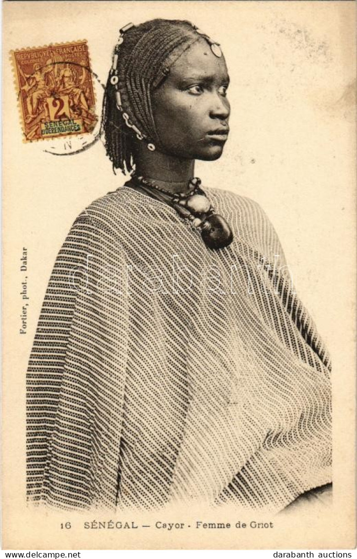 * T2 Sénégal, Cayor, Femme De Griot / Native Woman, Hair Style,  Jewellery, African Folklore (RB) - Sin Clasificación