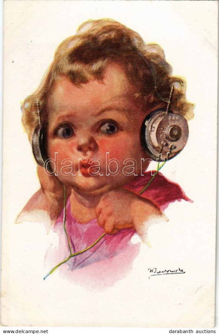 * T2 Child With Headphones. No. 1197. S: W. Fialkowska - Unclassified