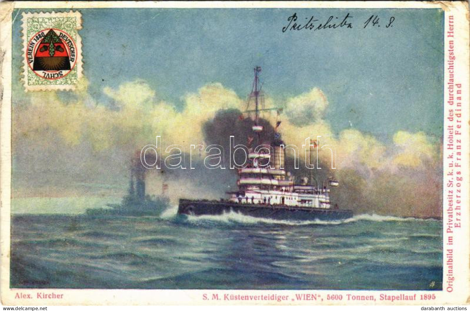 T3 SM Küstenverteidiger "Wien" K.u.K. Kriegsmarine / SMS Wien Az Osztrák-Magyar Haditengerészet Monarch-osztályú Partvéd - Sin Clasificación