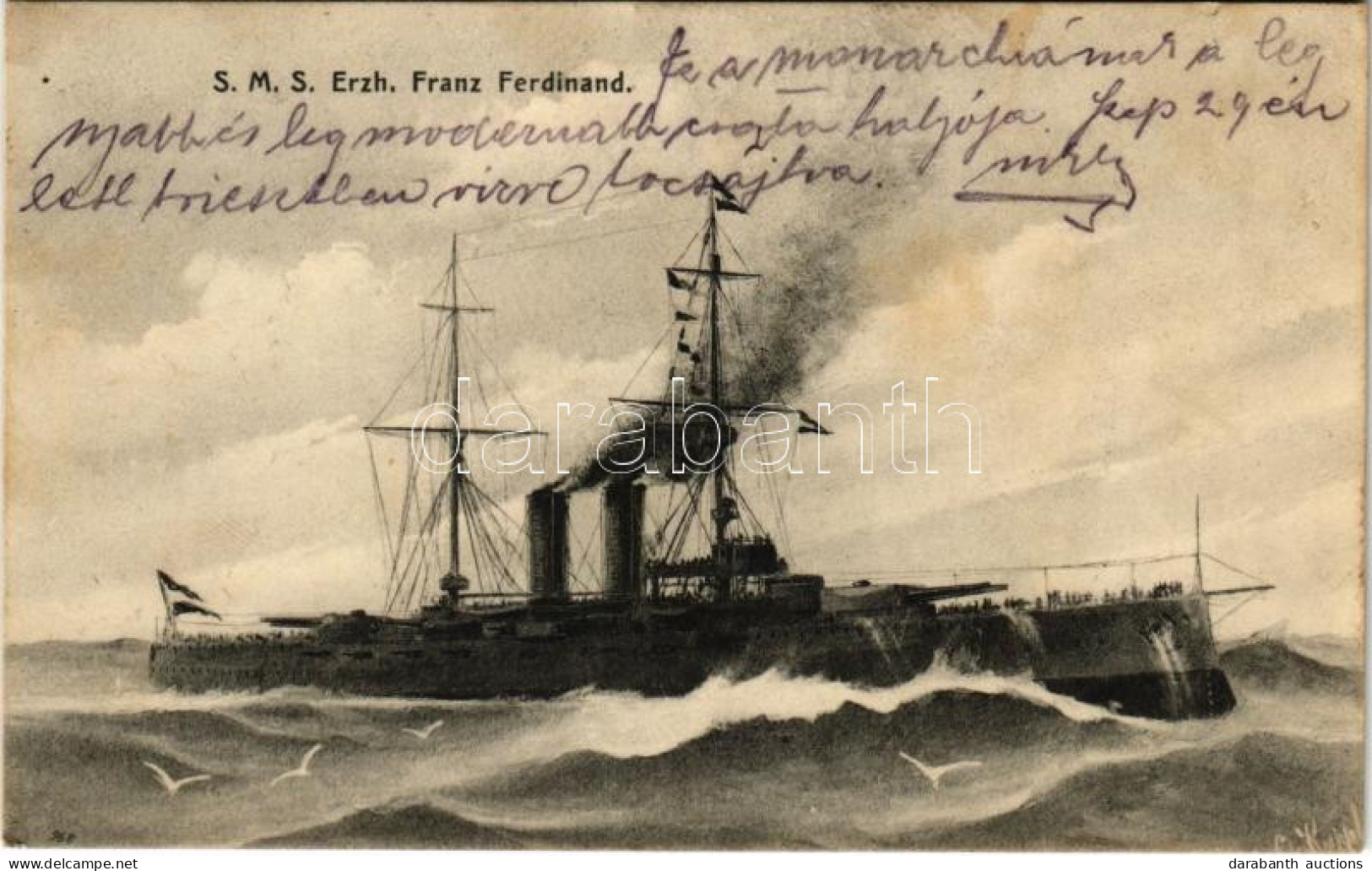 T2 1908 SMS Erzherzog Franz Ferdinand Az Osztrák-Magyar Haditengerészet Radetzky-osztályú Csatahajója / K.u.K. Kriegsmar - Sin Clasificación