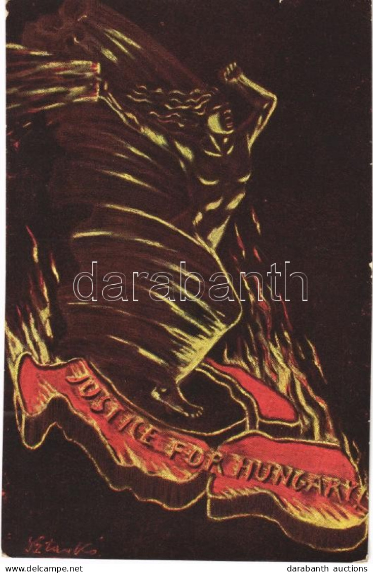 T2/T3 1933 Justice For Hungary! Hungarian Irredenta Propaganda Art Postcard. S: Sztankó (EK) - Ohne Zuordnung