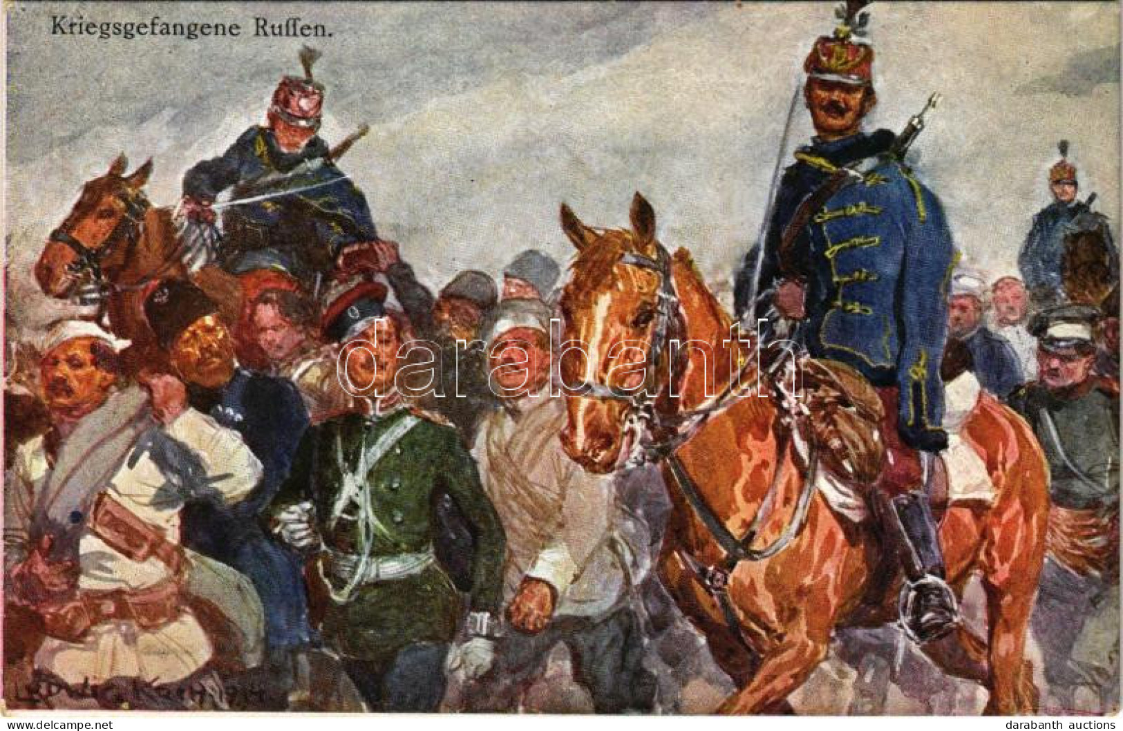 ** T2 Kriegsgefangene Russen / WWI Austro-Hungarian K.u.K. Military Art Postcard, Russian POWs (prisoners Of War) B.K.W. - Ohne Zuordnung