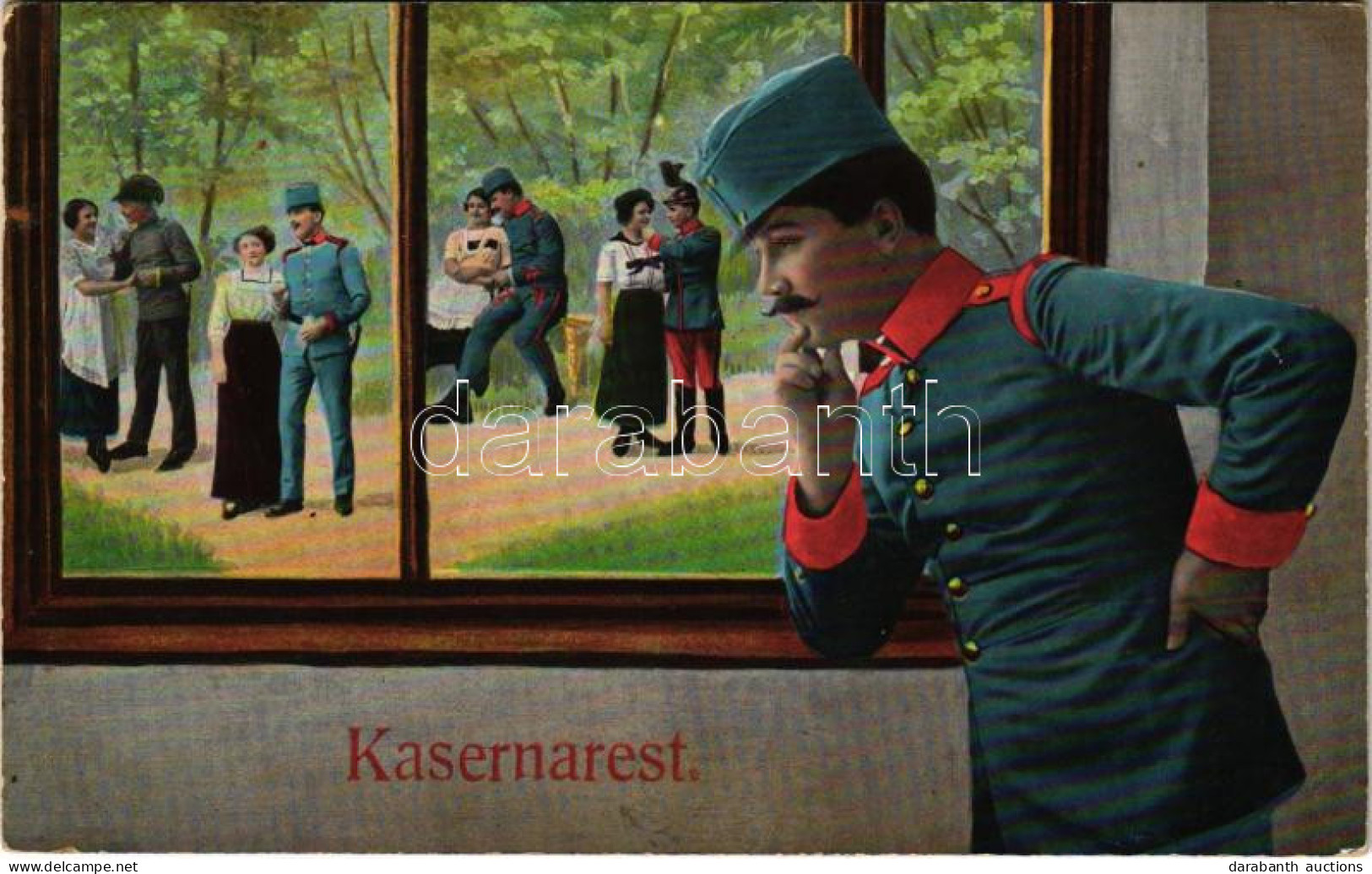 * T3 Kasernarest / WWI Austro-Hungarian K.u.K. Military Art Postcard, Romantic. O.K.W. 353. (Rb) - Zonder Classificatie