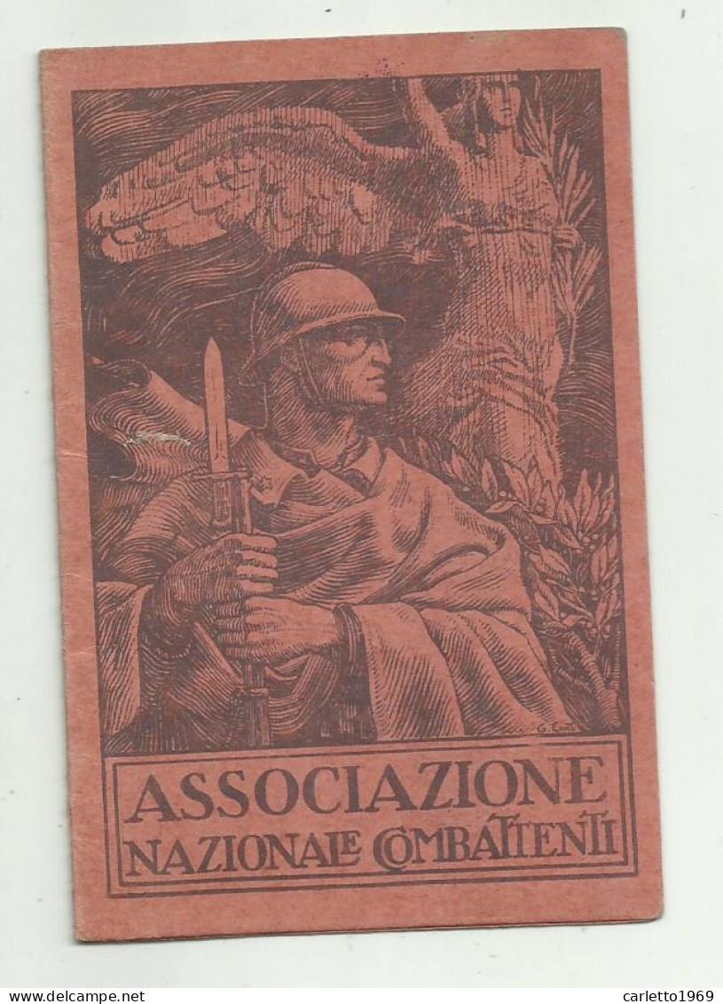 ASSOCIAZIONE NAZIONALE COMBATTENTI 1934 - Membership Cards