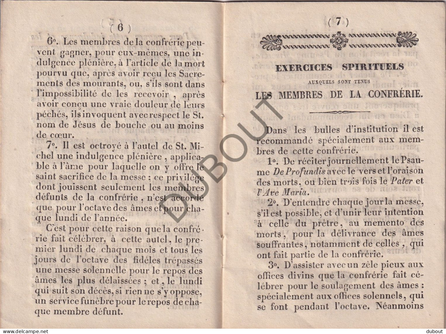 TIENEN/TIRLEMONT Notice Abrégée Fidèles Trépassés St Germain 1839 Drukkerij Merckx-Mertens (W260) - Oud