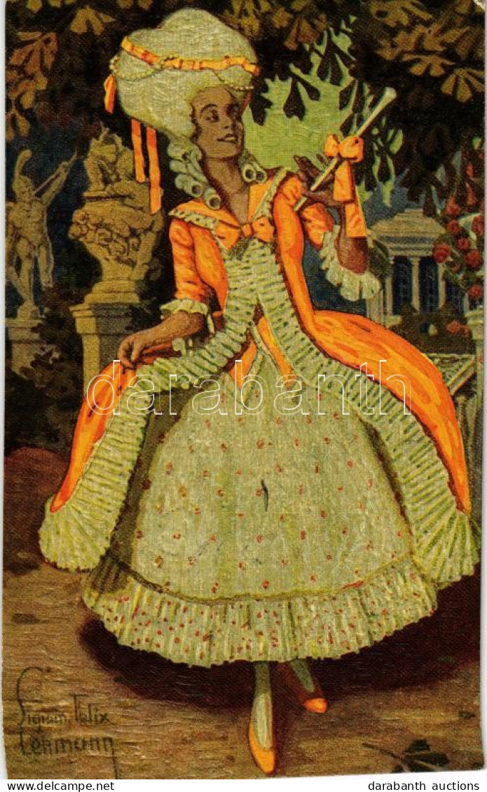 ** T2 In Erwartung / Baroque Lady Art Postcard. Degi Nr. 1013. S: Sigm. Felix Lehmann - Zonder Classificatie