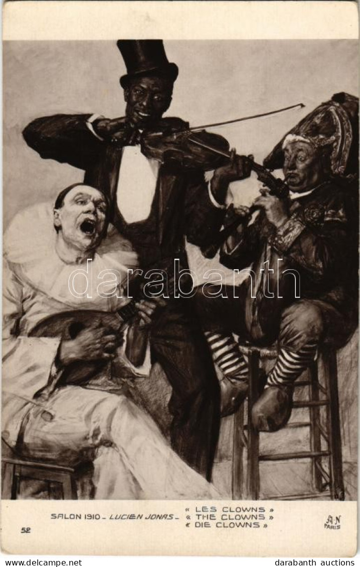 ** T2 Les Clowns / The Clowns. A. Noyer Paris. Salon 1910. S: Lucien Jonas - Non Classés