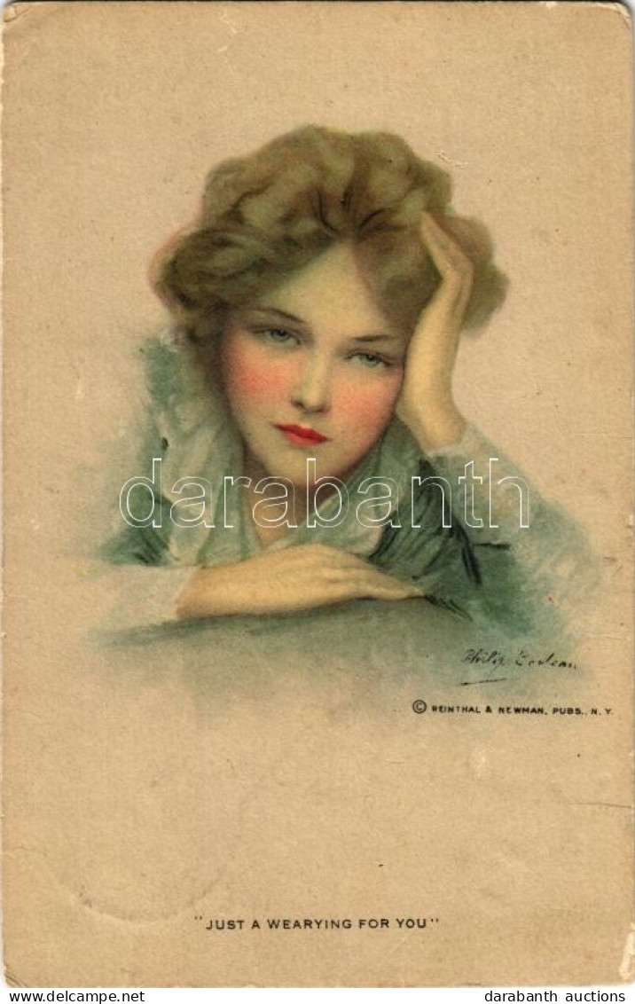 T2/T3 Just A Wearying For You. Lady Art Postcard. Reinthal & Newman Water Color Series No. 939. S: Philip Boileau (EK) - Unclassified