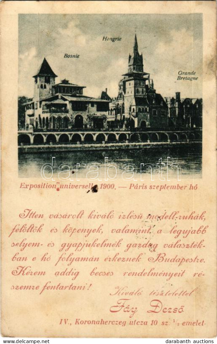 T2/T3 1900 Exposition Universelle De Paris. Bosnie, Hongrie, Grande Bretagne / 1900-as Párizsi Világkiállítás: Magyar, B - Unclassified