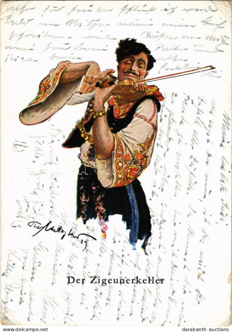 T2/T3 1938 Der Zigeunerkeller Im Nebenhause Der Konditorei Wien / Viennese Restaurant And Inn Advertising Art Postcard W - Sin Clasificación