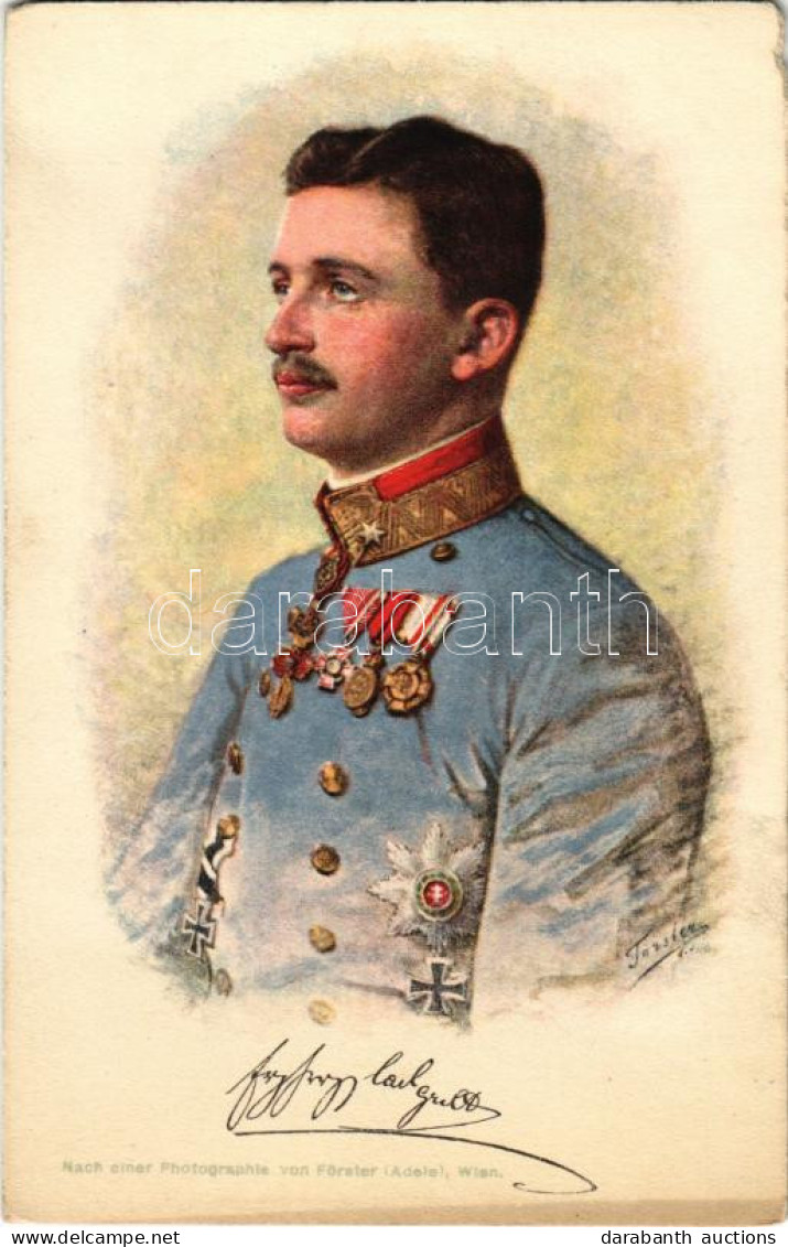 ** T4 Thronfolger Erzherzog Karl Franz Joseph. Nach Einer Photographie Von Förster (Adele), Wien. Offizielle Karte Für R - Zonder Classificatie