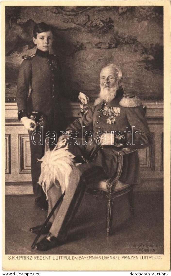 * T2 Prinz-Regent Luitpold V. Bayer, Urenkel Prinzen Luitpold. / Luitpold, Prince Regent Of Bavaria With His Great-grand - Ohne Zuordnung