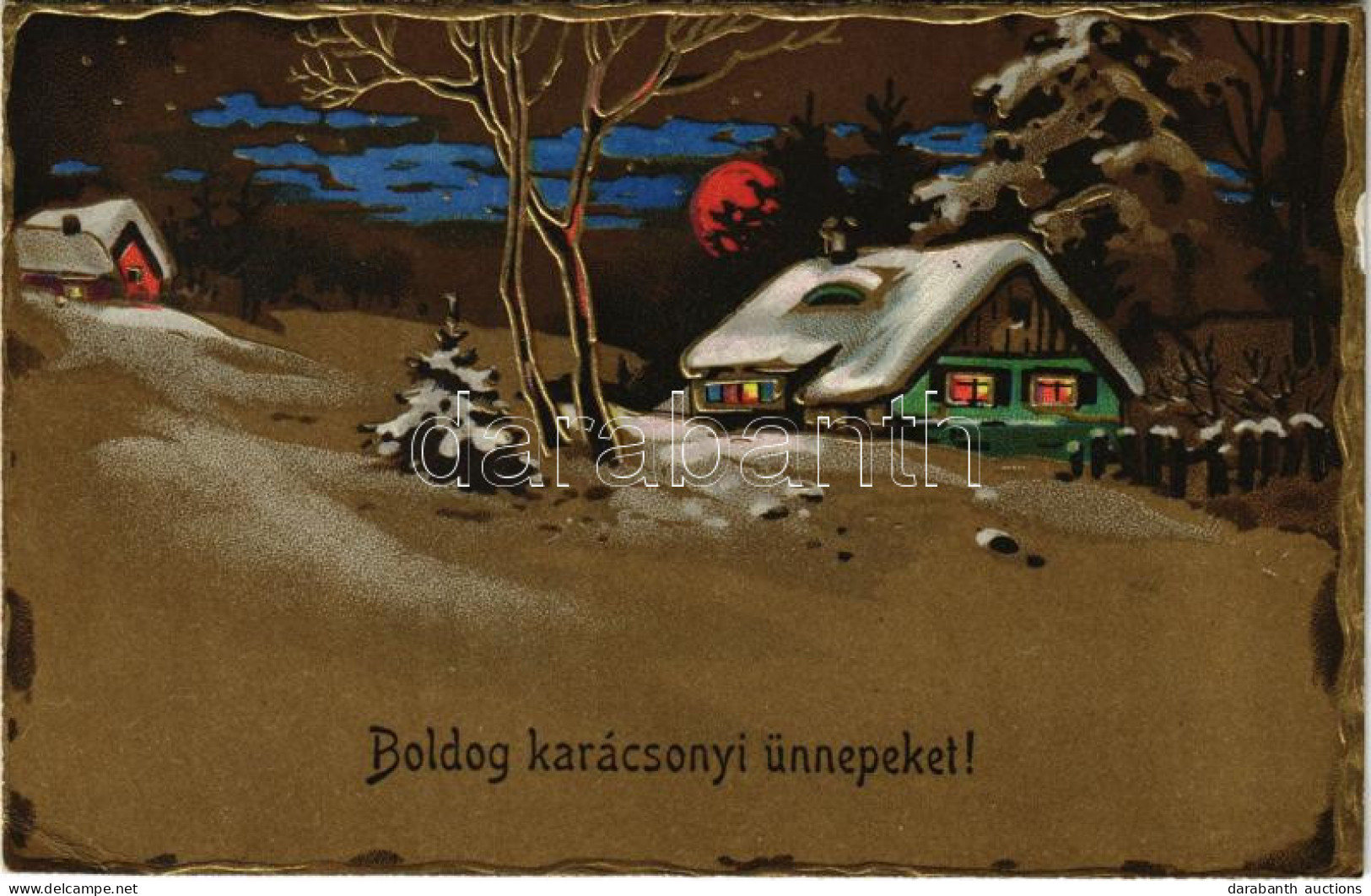 T2/T3 1941 Boldog Karácsonyi ünnepeket! Dombornyomott Litho / Christmas Greeting Emb. Litho (EK) - Ohne Zuordnung