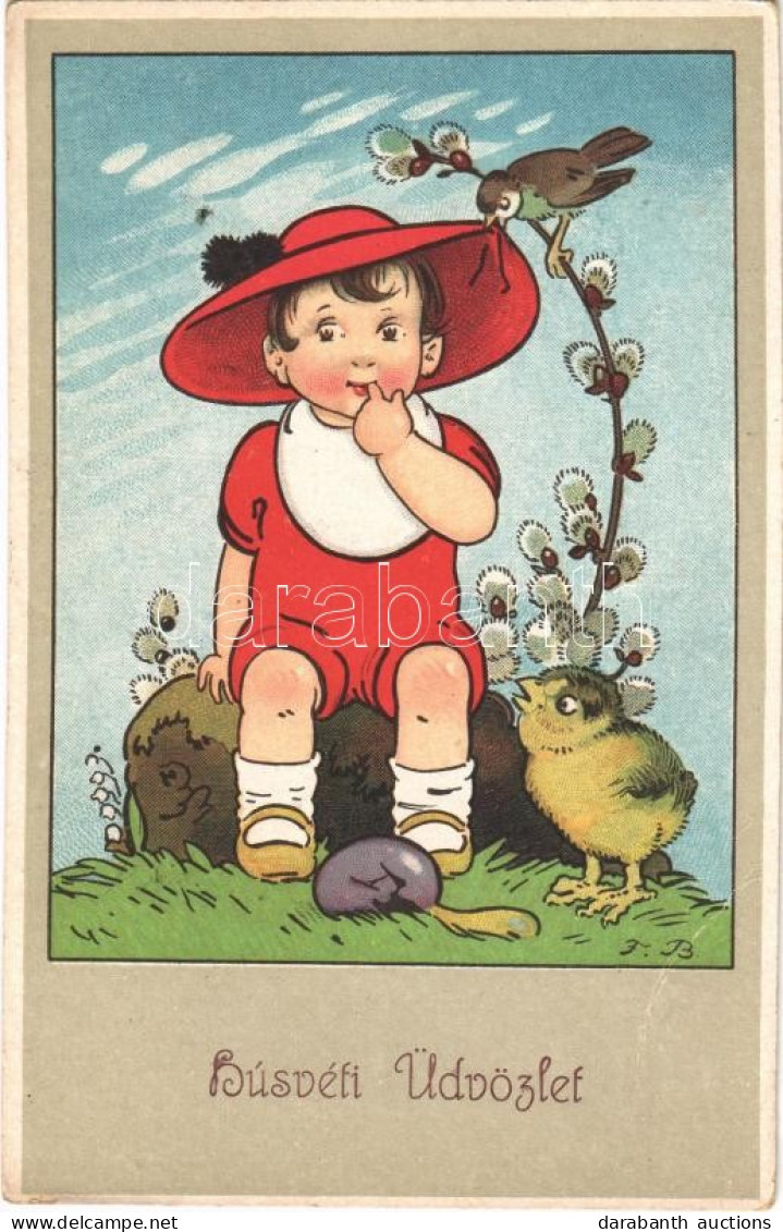 T2/T3 1924 Húsvéti üdvözlet / Easter Greeting Card. Serie 309. S: F. B. (EK) - Sin Clasificación