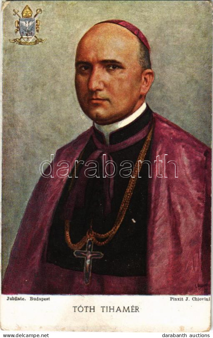 * T3 Tóth Tihamér (1889-1939), Veszprémi Püspök S: J. Chiovini (kopott Sarkak / Worn Corners) - Non Classés