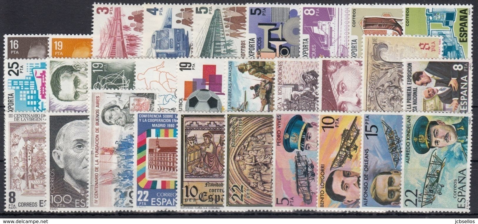 ESPAÑA 1980 Nº 2558/2598 AÑO COMPLETO NUEVO, MNH **, 29 SELLOS, 2 HB - Años Completos