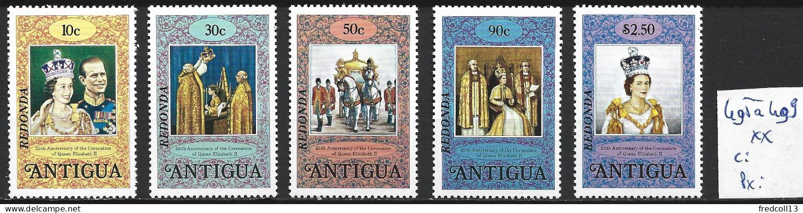 ANTIGUA 495 à 99 ** Côte 3.20 € - 1960-1981 Autonomie Interne