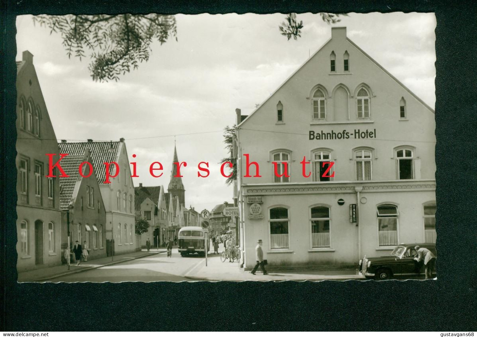 AK Delmenhorst, Bahnhofs-Hotel, Oldenburger Land, Cekade, Gelaufen 1960 - Delmenhorst