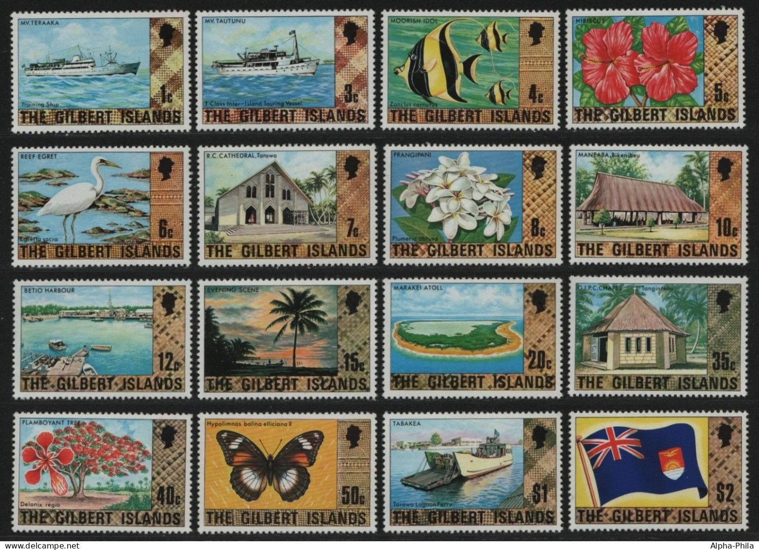 Gilbert Und Ellice 1976 - Mi-Nr. 264-279 ** - MNH - Tourismus - Gilbert & Ellice Islands (...-1979)