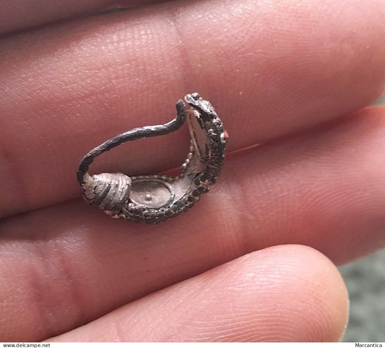 Roman Artifact Tendril. Earring, Roman Period Silver Jewel. - Archaeology