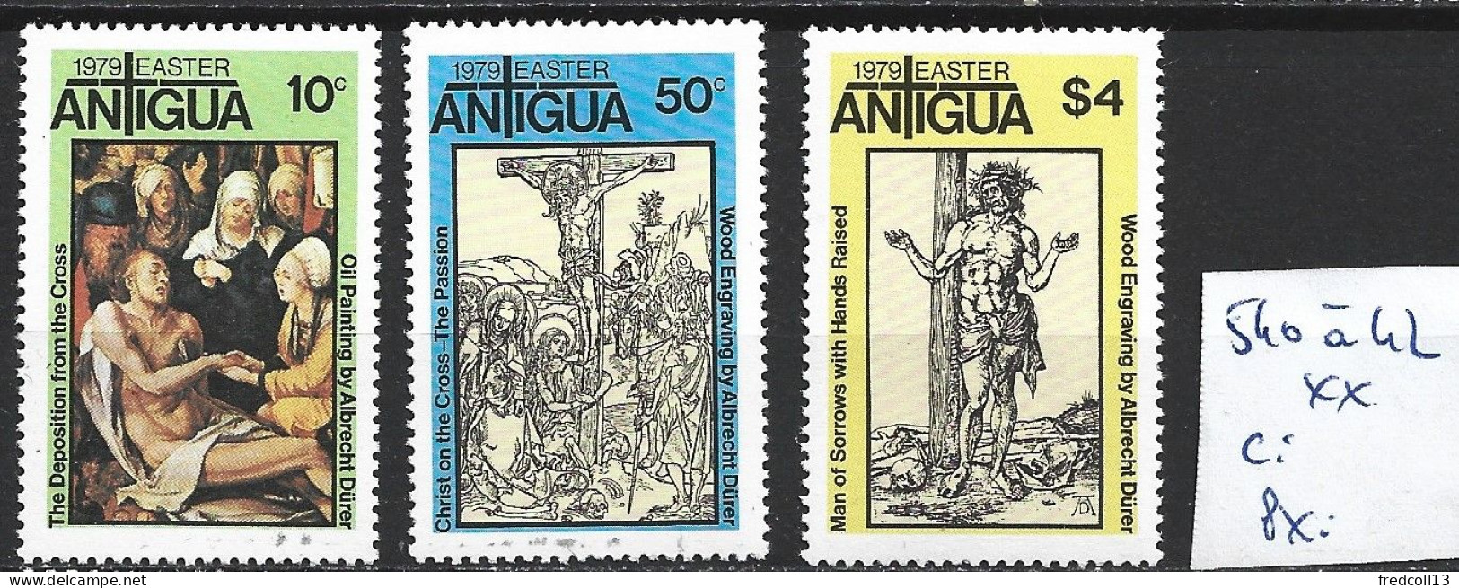 ANTIGUA 540 à 42 ** Côte 3.75 € - 1960-1981 Ministerial Government
